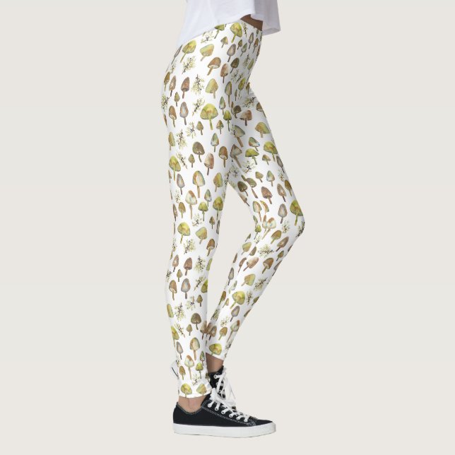 Leggings Motif de la forêt de l'aquarelle des champignons m (Droite)