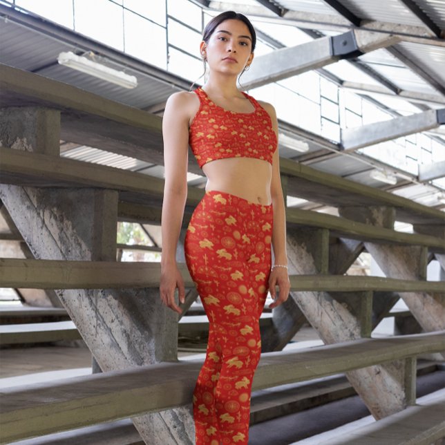 Leggings Motif de lapin chinois traditionnel Zodiac Signes (Créateur téléchargé)