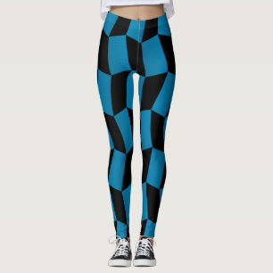 Leggings Motif de l'arlequin noir bleu socialite