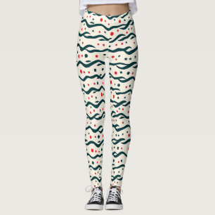 Leggings Motif de lignes et de formes géométriques Abstrait