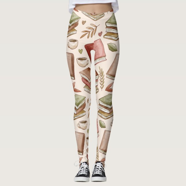 Leggings Motif de livre (Devant)