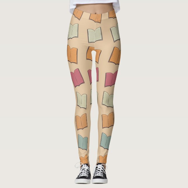 Leggings Motif de livre (Devant)