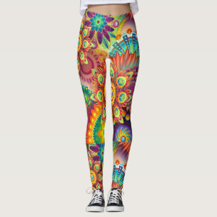 Leggings Motif de mandala psychédélique géométrique 