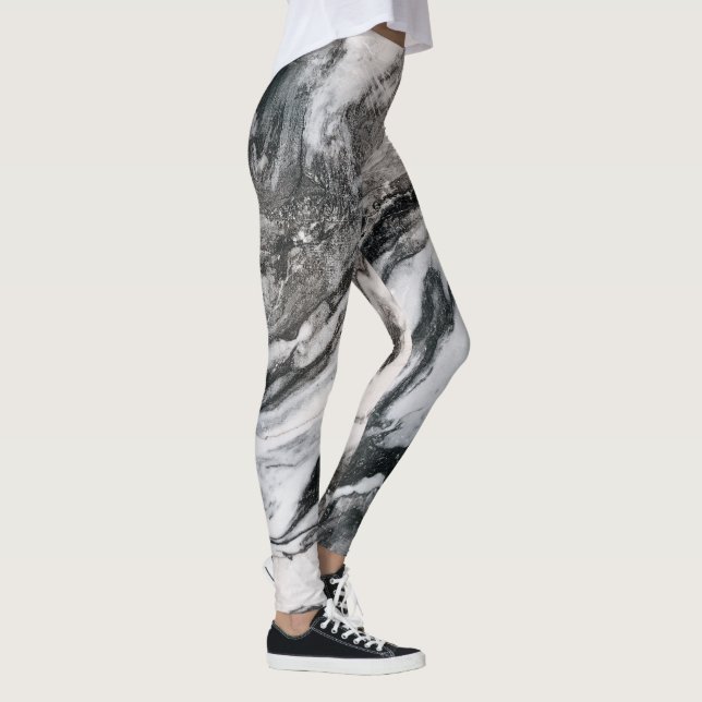 Leggings Motif de marbre blanc des Faux (Droite)
