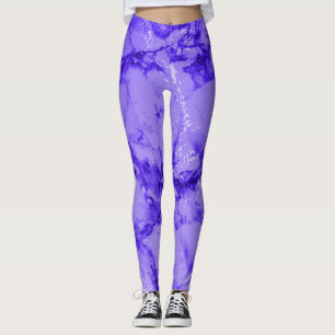 Leggings Motif de marbre pourpre abstrait de conception