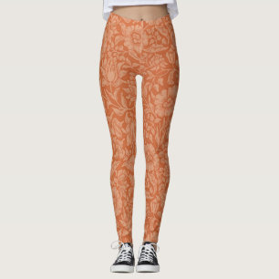 Leggings Motif de Mauve de William Morris : Floral Terracot