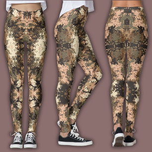 Leggings Motif de mosaïque abstrait Camouflage numérique