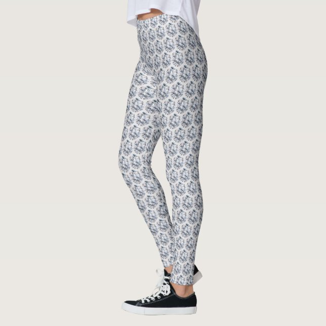 Leggings Motif de mosaïque abstraite moderne en diamant (Gauche)
