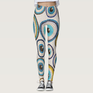 Leggings Motif de mosaïque de l'oeil maléfique