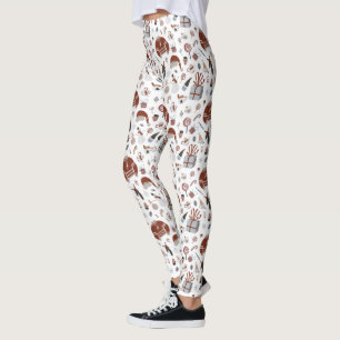 Leggings Motif de Noël rétro