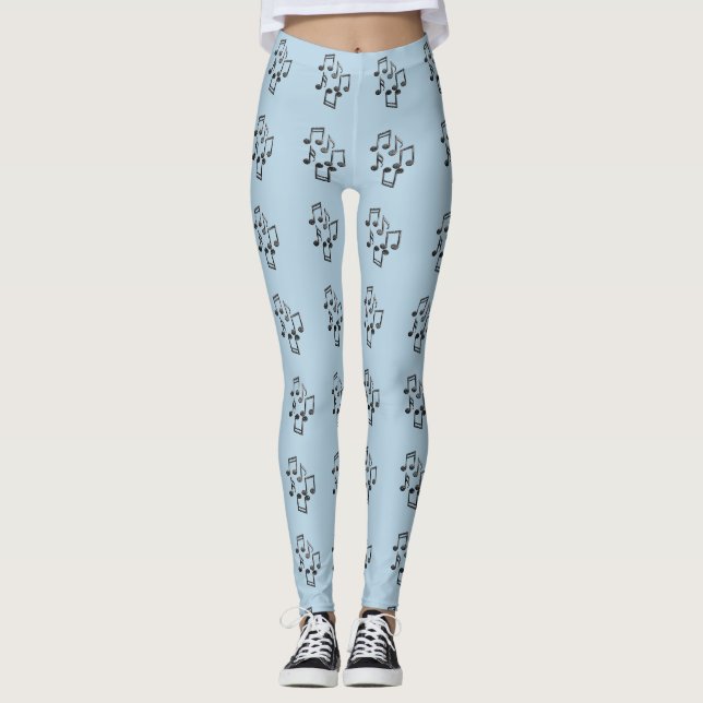 Leggings Motif de notes musicales (Devant)