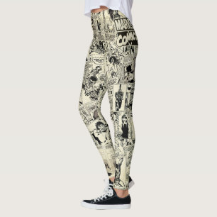 Leggings Motif de pages de bandes dessinées Marvel