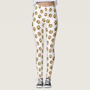Leggings Motif De Pailles, Pailles De Chien, Pailles D'Or O