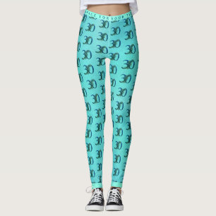 Leggings Motif de paon pour 30e anniversaire ou anniversair