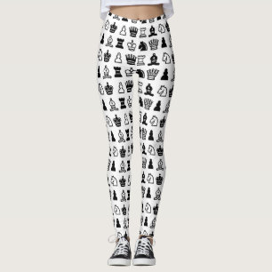 Leggings Motif de pièce d'échecs