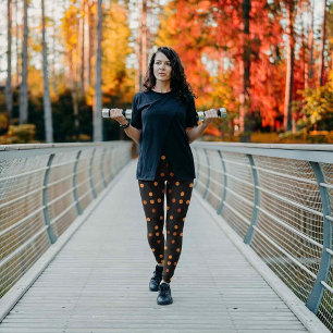 Leggings Motif de point de polka d'Halloween