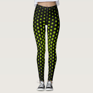 Leggings Motif de point de techno vert