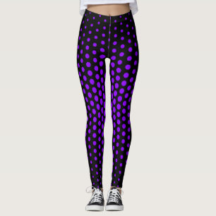 Leggings Motif de point de techno violet
