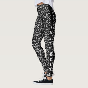 Leggings Motif de points Bokeh monochromes abstraits