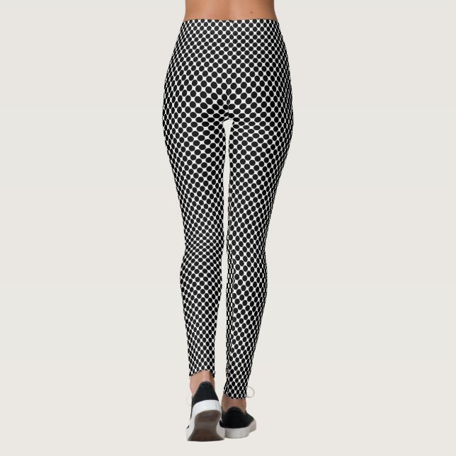 Leggings Motif de points Polka Noir (Dos)