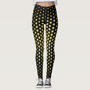 Leggings Motif de points techno jaune