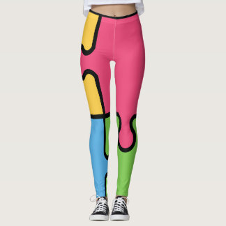 Leggings Motif de puzzle frappant