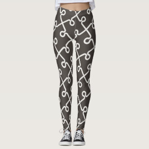 Leggings Motif de puzzle géométrique moderne
