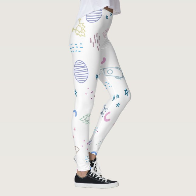 Leggings Motif de roquettes spatiales mignonnes | Légendes (Droite)