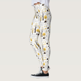 Leggings Motif de scène de Golden Woods