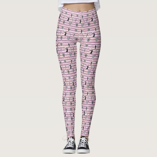 Leggings MOTIF de silhouette de tir à l'arc USA (Devant)