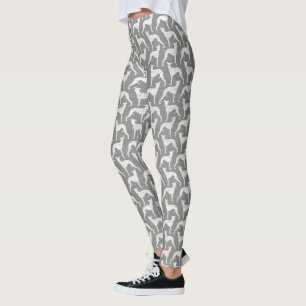 Leggings Motif de silhouettes de whippet
