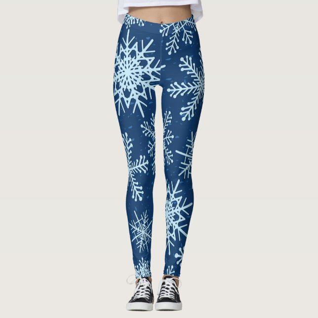 Leggings Motif de snowflakes (Devant)