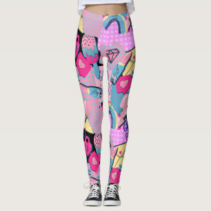 Leggings Motif de streetwear urbain graffiti 