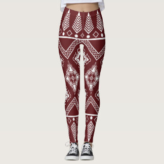 Leggings Motif de style ethnique géométrique asiatique