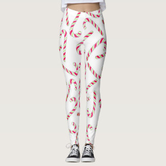 Leggings Motif de sucre de canne de Noël