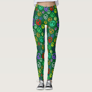 Leggings Motif de symbole de paix tendance dans de nombreus