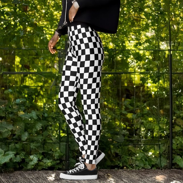 Leggings Motif de tableau de bord noir et blanc (Créateur téléchargé)