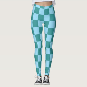 Leggings Motif de tableau de bord vert et bleu