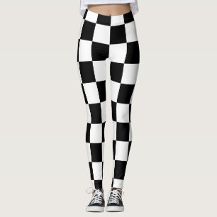 Leggings Motif de tableau de contrôle avec blanc, noir