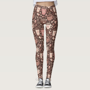 Leggings Motif de tasse de café cosy (2)