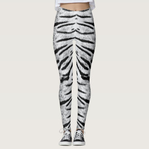Leggings Motif de tigre blanc