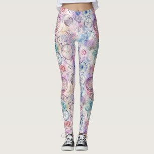 Leggings Motif de timbre de voyage vintage (4)