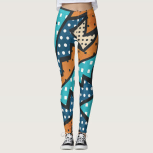 Leggings Motif de tissu Vintage de l'effet Grunge