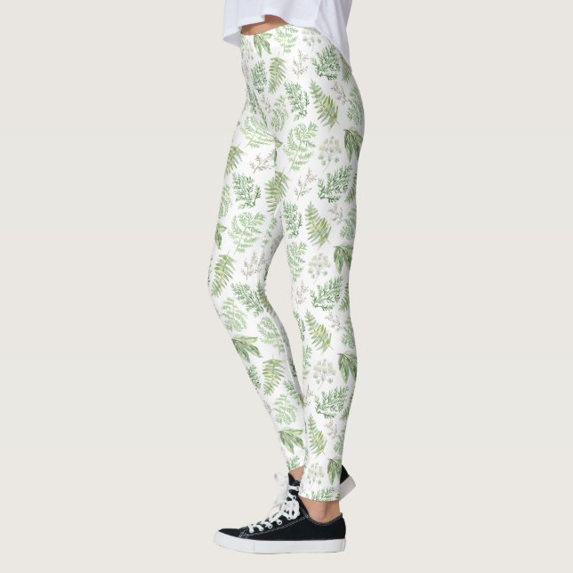 Leggings Motif de verdure forestière (Gauche)