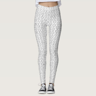 Leggings Motif de volley-ball Imprimer COULEUR DE ARRIÈRE -