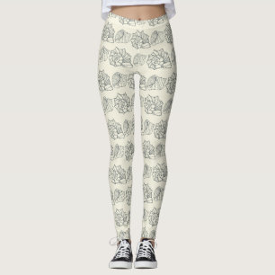 Leggings Motif décoratif de coquilles