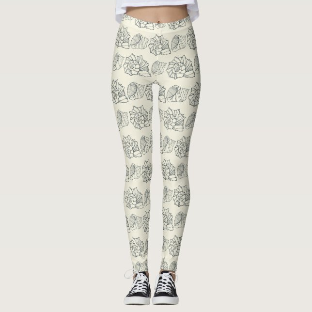 Leggings Motif décoratif de coquilles (Devant)