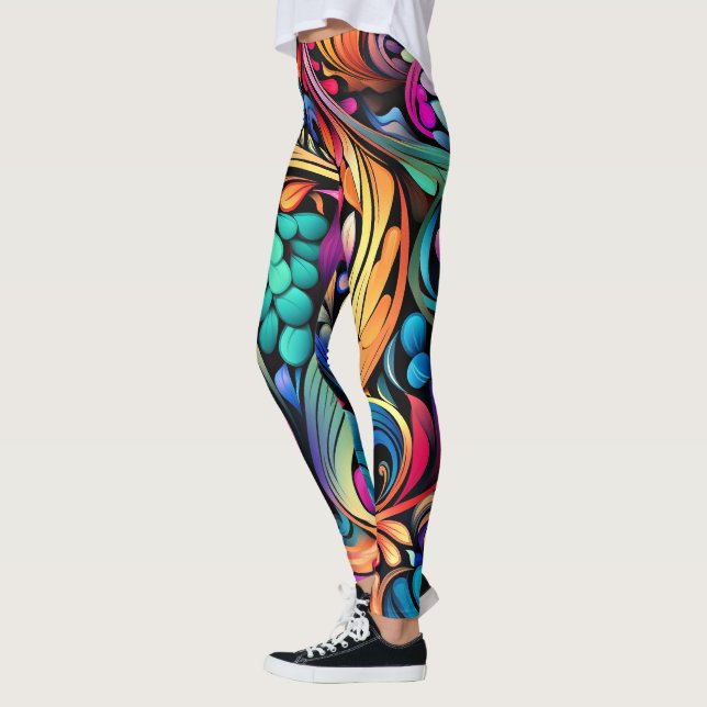 Leggings Motif décoratif Paisley (Gauche)