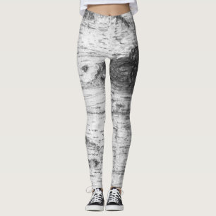 Leggings Motif d'écorce de bouleau