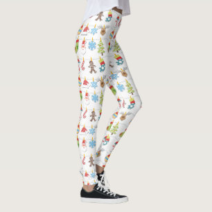 Leggings Motif des éléments de Noël mignons ID729